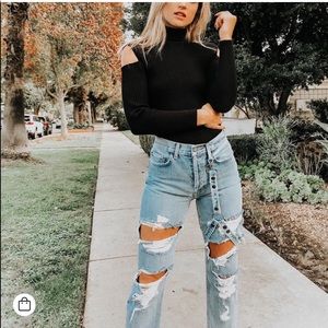 Carmar harness denim jeans NWT